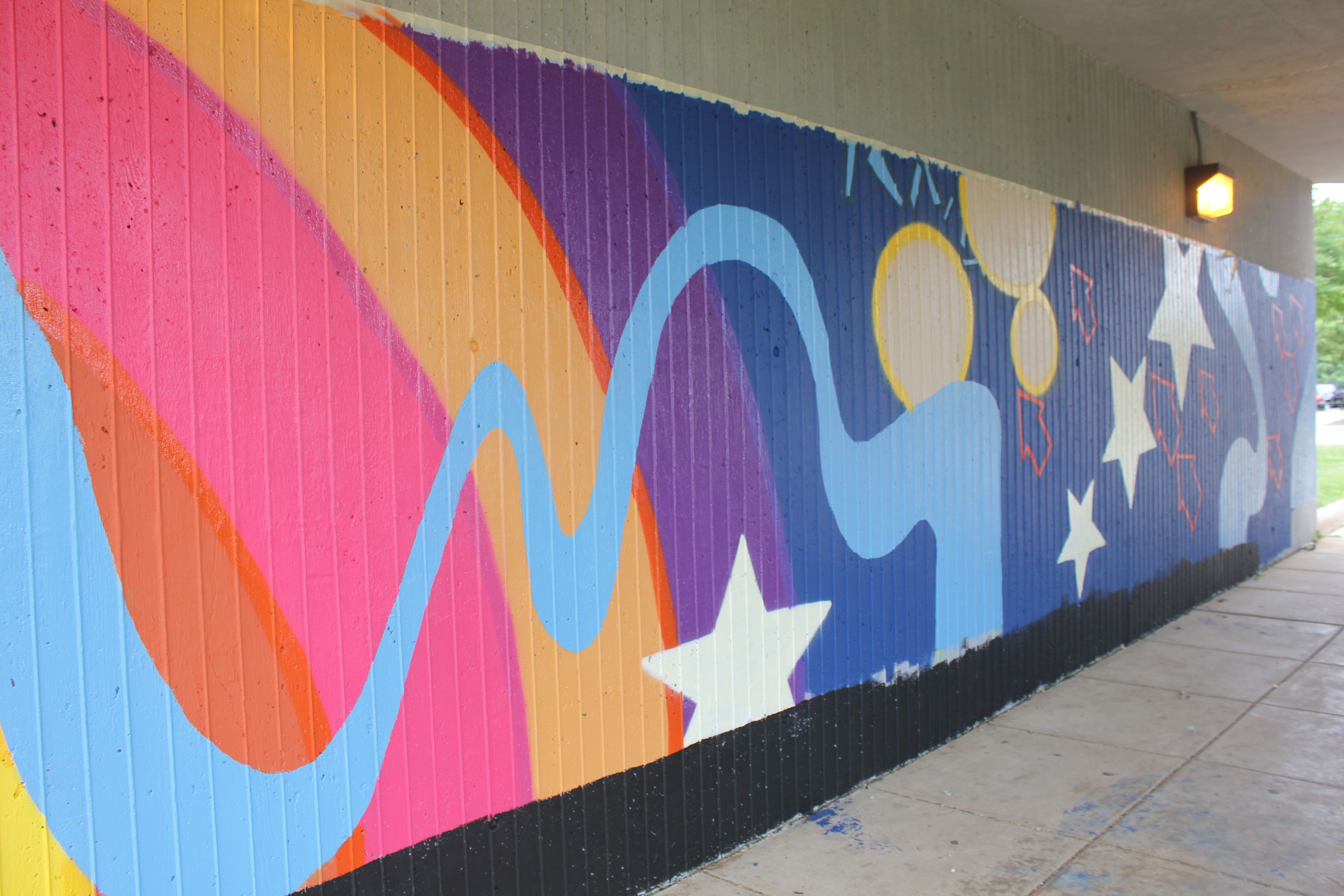 West Hyattsville Metro Mural Painting Underpass